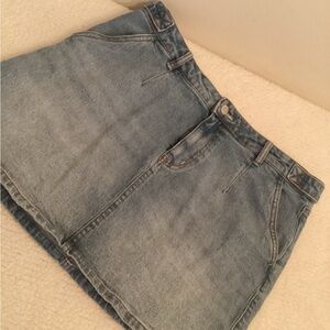 Celebrity Pink Light Blue Denim Mini Skirt